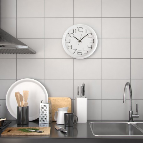 HORLOGE DE CUISINE BLANCHE