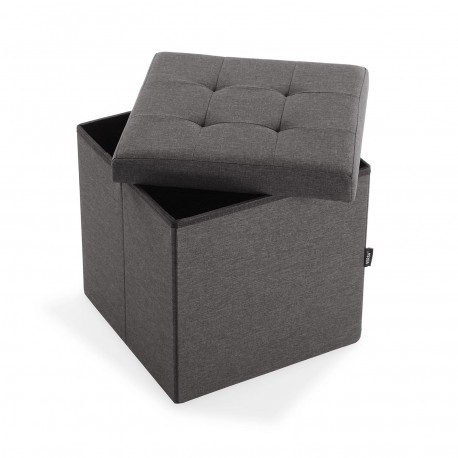 COFFRE/POUF PIABLE GRIS