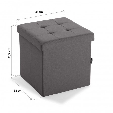 COFFRE/POUF PIABLE GRIS