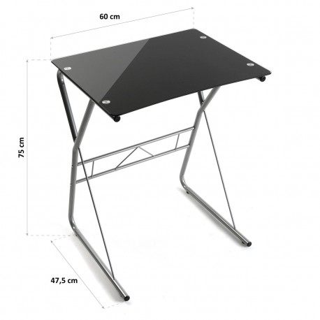 TABLE ORDINATEUR NOIRE