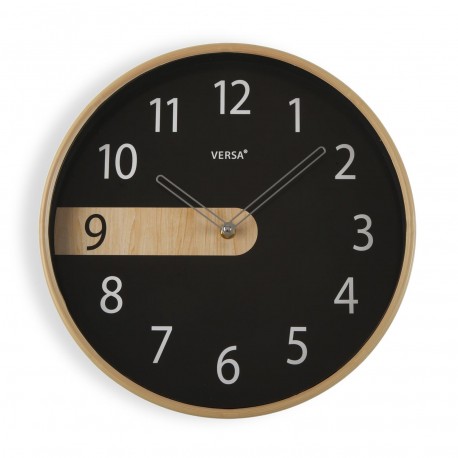 HORLOGE MURALE NOIRE 30,5 CM