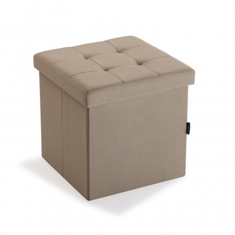 COFFRE/POUF PIABLE BEIGE