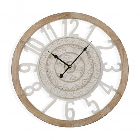 HORLOGE MURALE EN BOIS 55CM