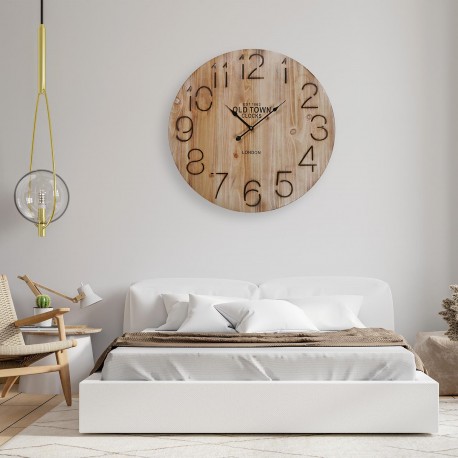 HORLOGE EN BOIS 58CM