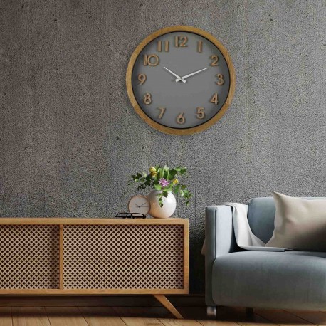 HORLOGE MURALE EN BOIS D 50