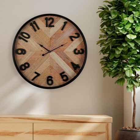 HORLOGE MURALE EN BOIS D 60