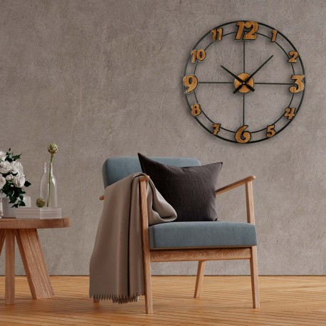 HORLOGE MURALE EN BOIS D 60