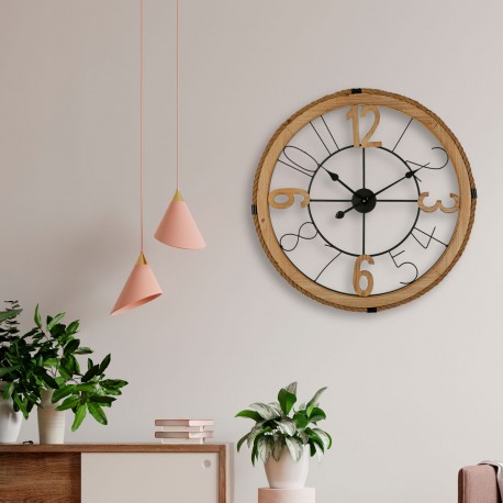 HORLOGE MURALE EN BOIS D 70