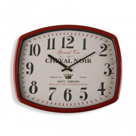 HORLOGE MURALE ROUGE