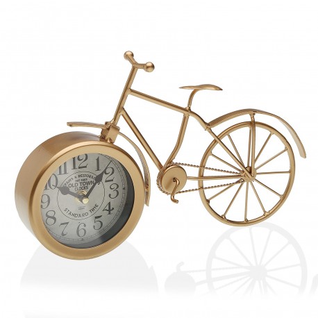 HORLOGE DE TABLE VÉLO DORÉ