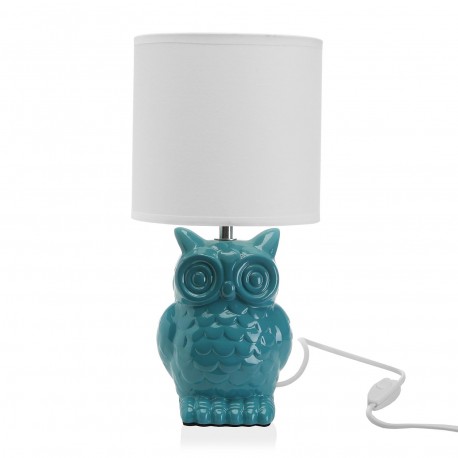 LAMPE HIBOU BLEU