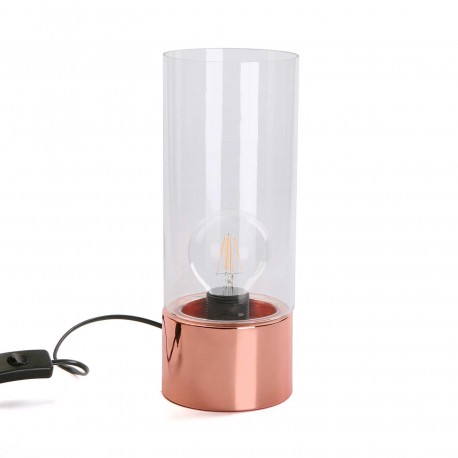 LAMPE CYLINDRE BASE CUIVRE