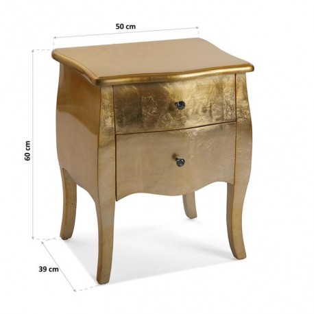 TABLE DE CHEVET CAGLIARI DORÉE