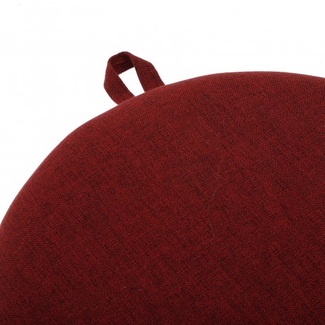 SET 2 POUFS VELOURS ROUGE