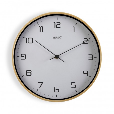 HORLOGE BLANC FINITION BOIS