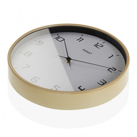 HORLOGE BLANC FINITION BOIS