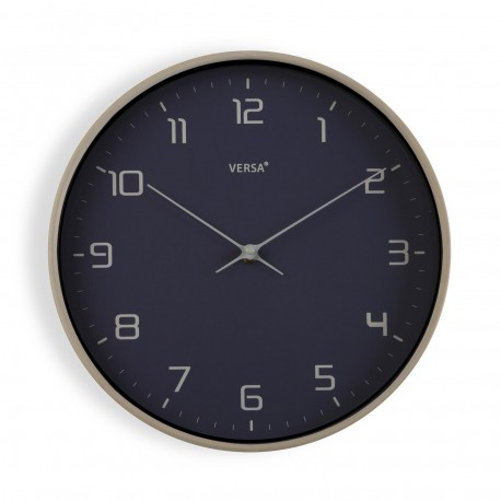 HORLOGE BLEUE FINITION BOIS