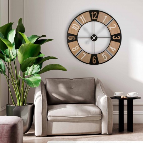 HORLOGE MURALE EN BOIS D 60