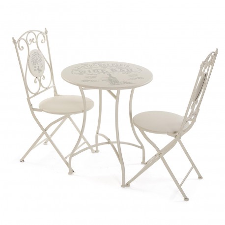 SET TABLE + 2 CHAISES BISTROT