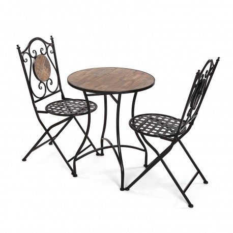 SET TABLE + 2 CHAISES IRIDA