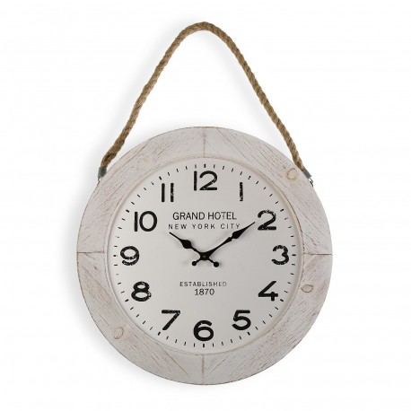 HORLOGE MURALE EN BOIS 50CM