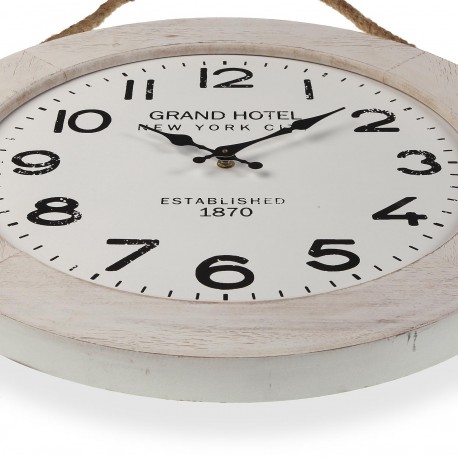 HORLOGE MURALE EN BOIS 50CM