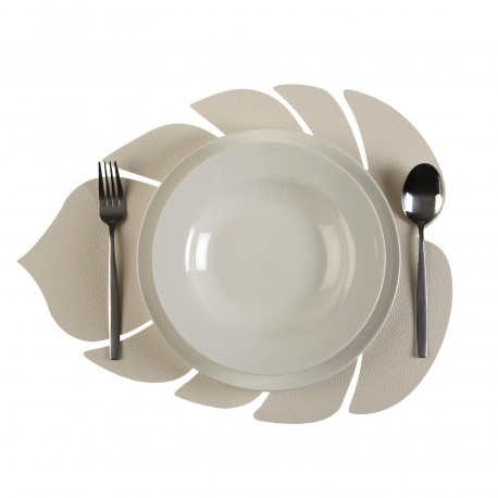 SET DE TABLE FEUILLE BLANC