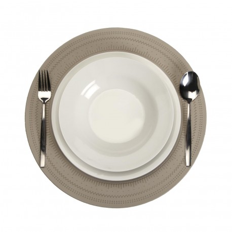 SET DE TABLE ROND BEIGE