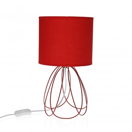 LAMPE DE CHEVET MILA ROUGE