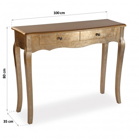 TABLE ENTRÉE DORÉE