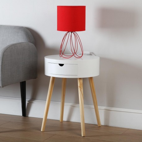 LAMPE DE CHEVET MILA ROUGE