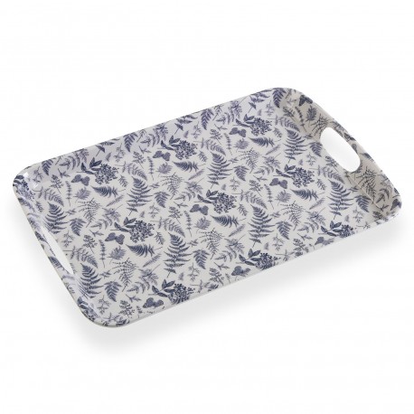 PLATEAU FEUILLE BLEUES