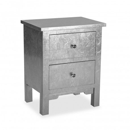 COMMODE 2 TIROIRS SILVER