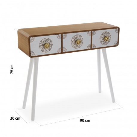 CONSOLE 3 TIROIRS LYSSA