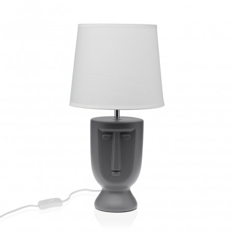 LAMPE DE TABLE VISAGE GRISE