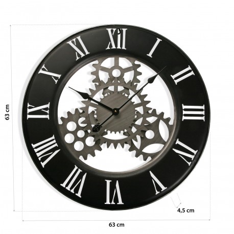 HORLOGE MURALE MÉTAL 63CM