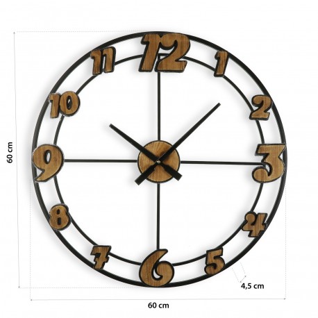 HORLOGE MURALE EN BOIS D 60