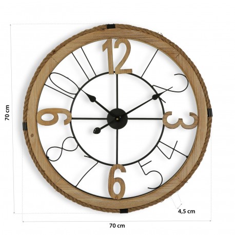 HORLOGE MURALE EN BOIS D 70