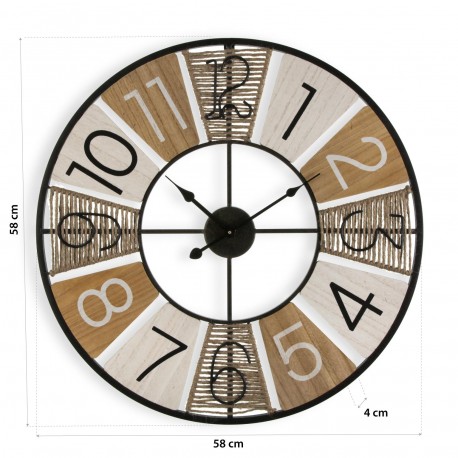 HORLOGE MURALE EN BOIS D 58