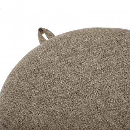 SET 2 POUFS VELOURS BEIGE