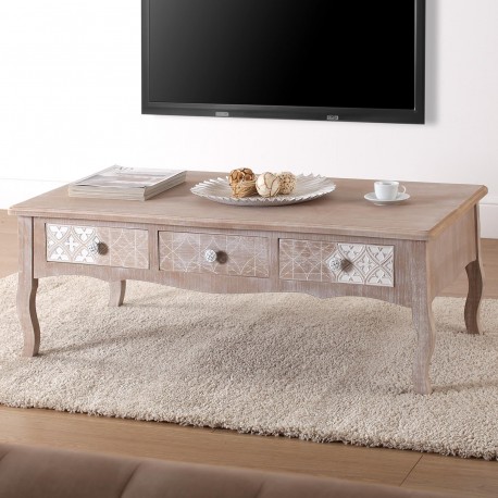 TABLE BASSE 3 TIROIRS LYRA