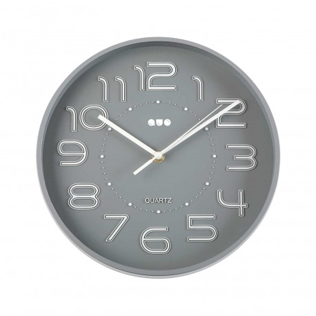 HORLOGE MURALE 30 CM GRISE