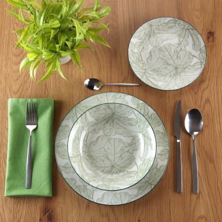 VAISSELLE 18 PIÈCES PALMGREEN