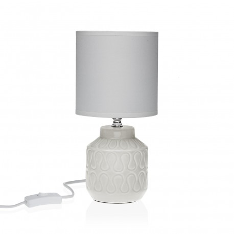 LAMPE FEUILLAGE GRISE