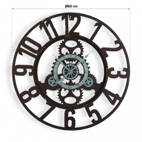 HORLOGE MURALE MÉTAL 60CM