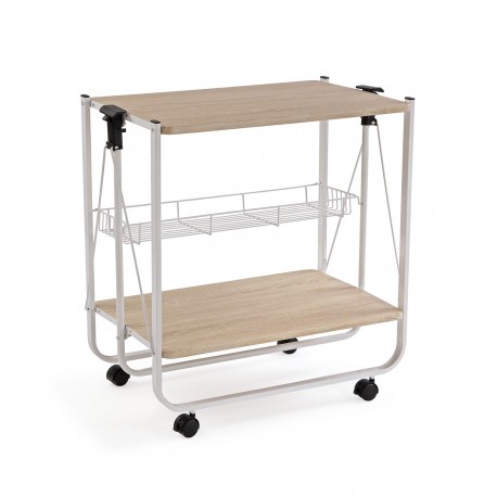 CHARIOT PLIANT BLANC AVEC ROUES