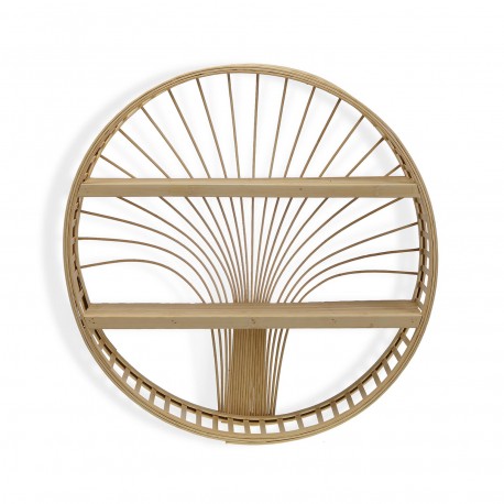ÉTAGÈRE MURALE RONDE BAMBOU