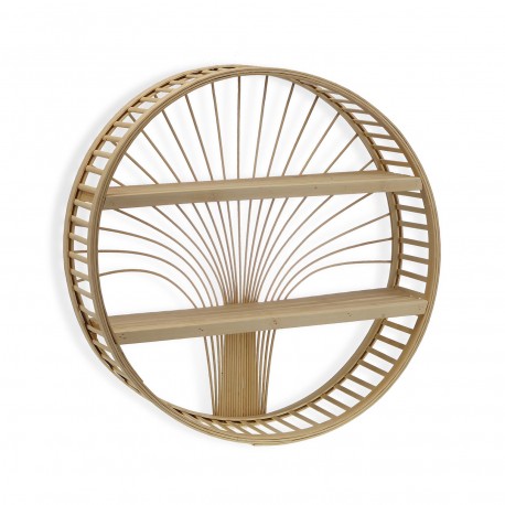 ÉTAGÈRE MURALE RONDE BAMBOU