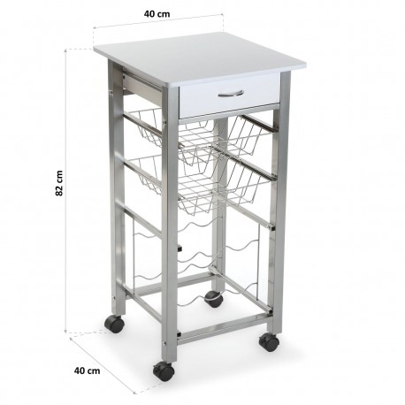 CHARIOT CUISINIE BLANC