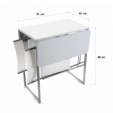 TABLE PLIANTE+2 CHAISES ANDREA